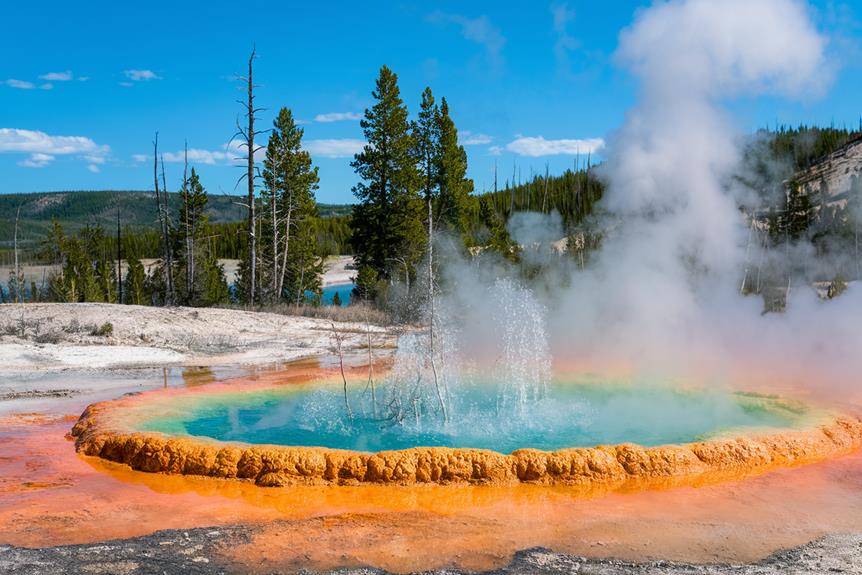 colorful geothermal mudpots