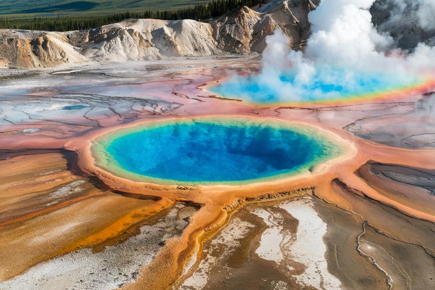 vibrant geothermal hot spring