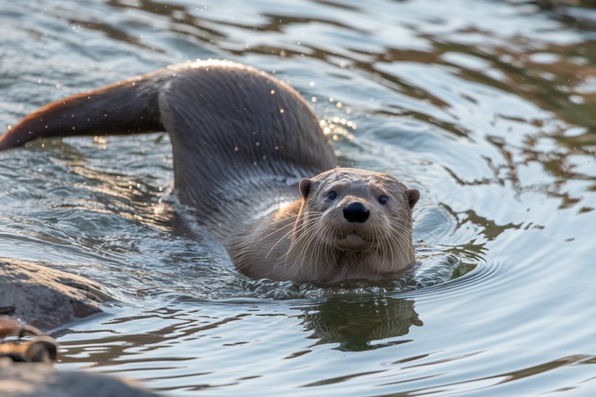 joyful aquatic mammal antics