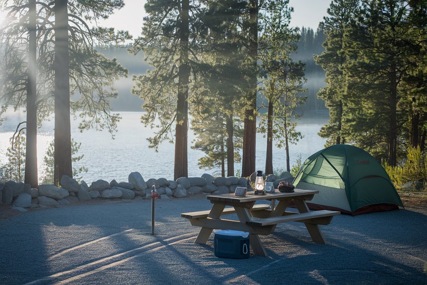 scenic lakeside camping adventure