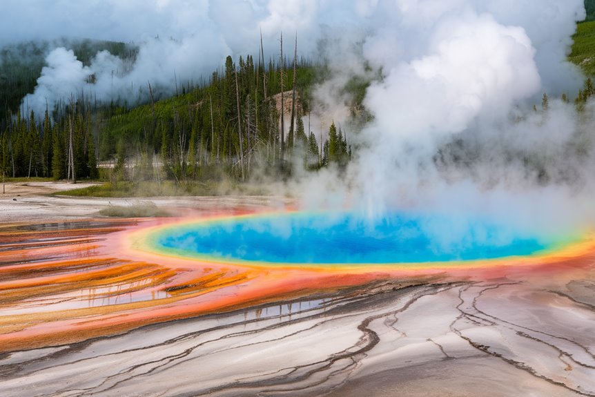 vibrant geothermal hot spring